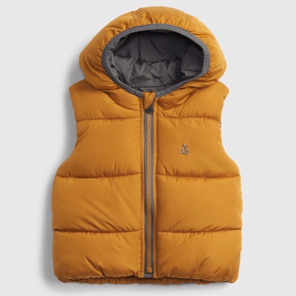 GAP unisex NWT | Baby Cold Control Max Puffer Zipper Vest | Hoodie | Onesie - Picture 1 of 9